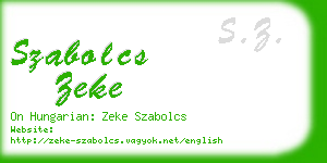 szabolcs zeke business card